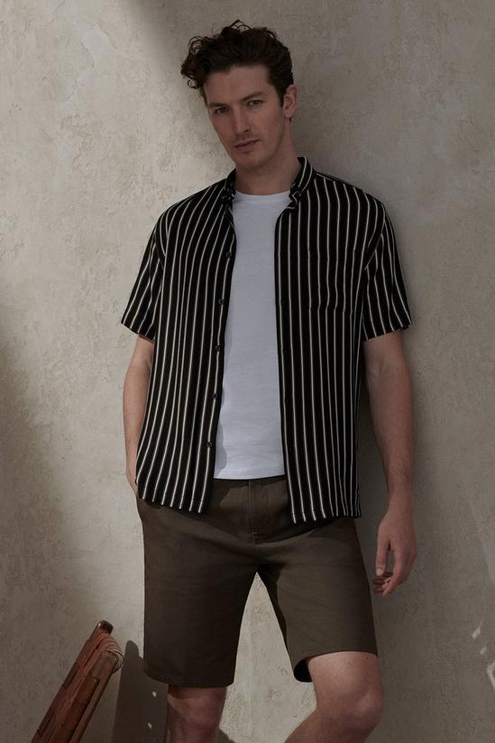 Burton Black Short Sleeve Stripe Shirt 1