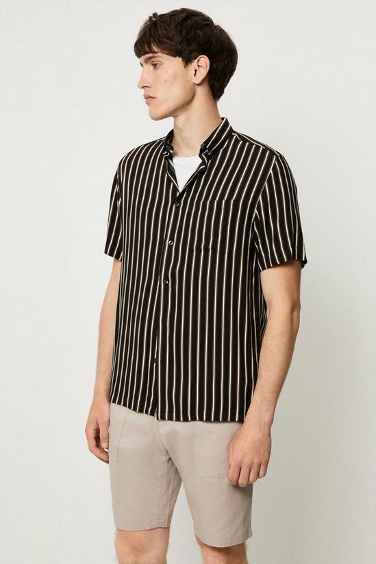 Burton Black Short Sleeve Stripe Shirt 2