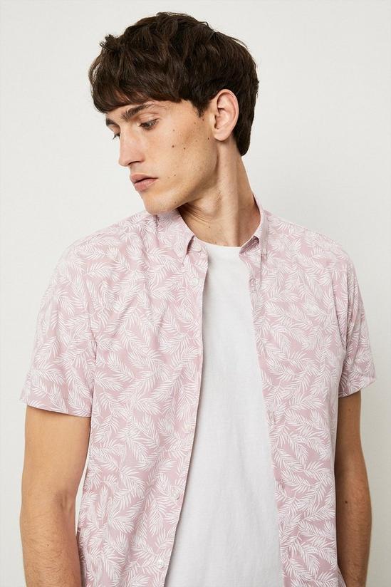 Burton Pink Short Sleeve Print Shirt 1