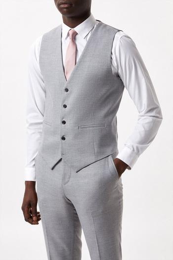 Related Product Slim Fit Mid Grey Marl Waistcoat