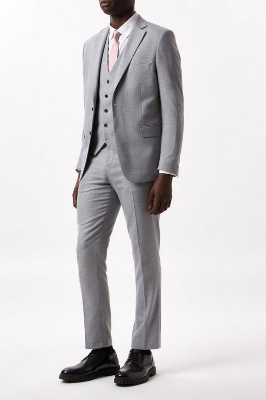 Burton Slim Fit Mid Grey Marl Waistcoat 2