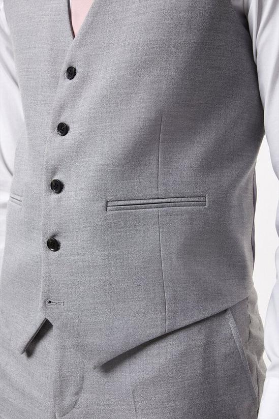 Burton Slim Fit Mid Grey Marl Waistcoat 6