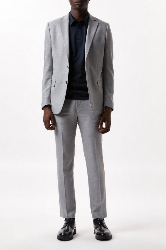 Burton Slim Fit Mid Grey Marl Suit Jacket 1