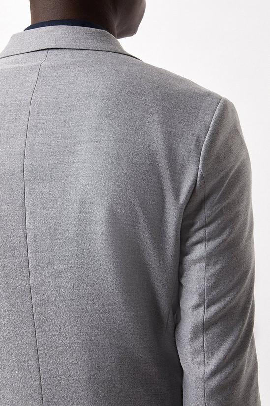 Burton Slim Fit Mid Grey Marl Suit Jacket 4