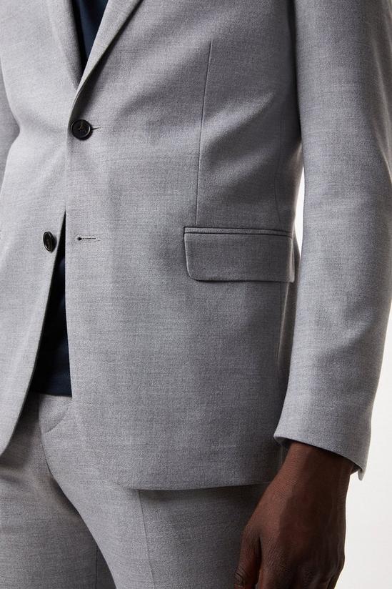 Burton Slim Fit Mid Grey Marl Suit Jacket 6