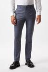 Burton Skinny Fit Blue Check Suit Trousers thumbnail 1