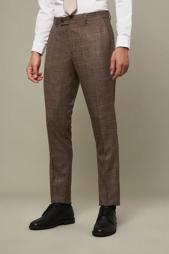 Related Product Skinny Fit Neutral Check Suit Trouser