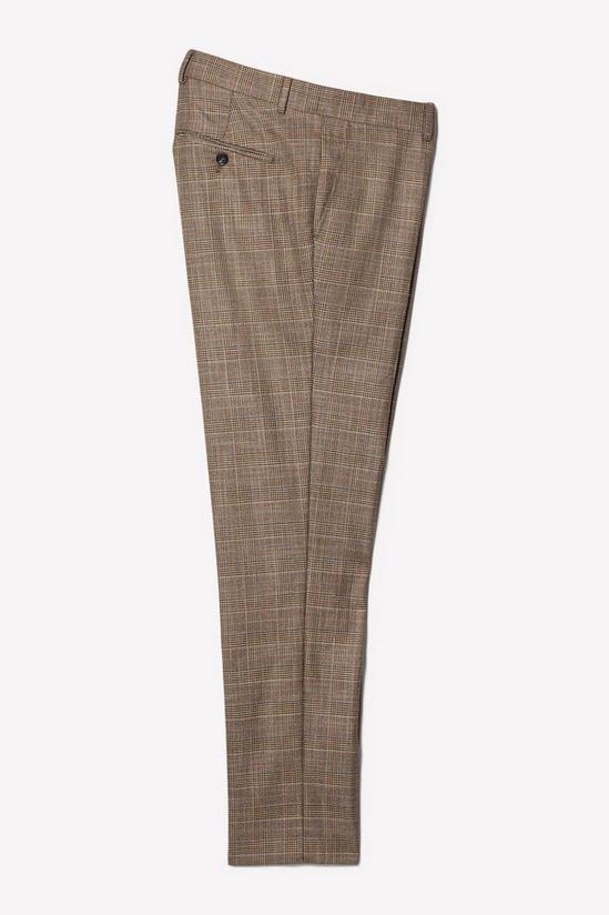Burton Skinny Fit Neutral Check Suit Trouser 5