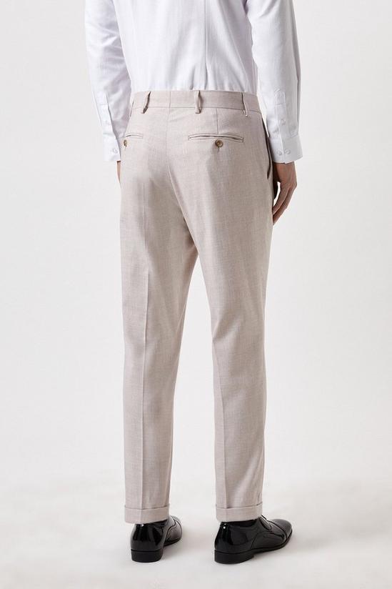 Burton Slim Fit Pink Slub Suit Trousers 3