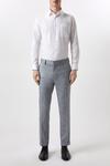Burton Slim Fit Chambray Blue Slub Suit Trousers thumbnail 1