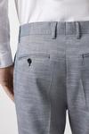 Burton Slim Fit Chambray Blue Slub Suit Trousers thumbnail 4