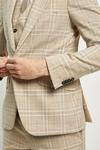 Burton Skinny Fit Stone Textured Check Suit Jacket thumbnail 5