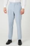 Burton Tailored Fit Pale Blue End On End Suit Trousers thumbnail 1