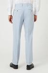 Burton Tailored Fit Pale Blue End On End Suit Trousers thumbnail 3