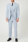 Burton Tailored Fit Pale Blue End On End Suit Jacket thumbnail 2
