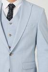 Burton Tailored Fit Pale Blue End On End Suit Jacket thumbnail 4