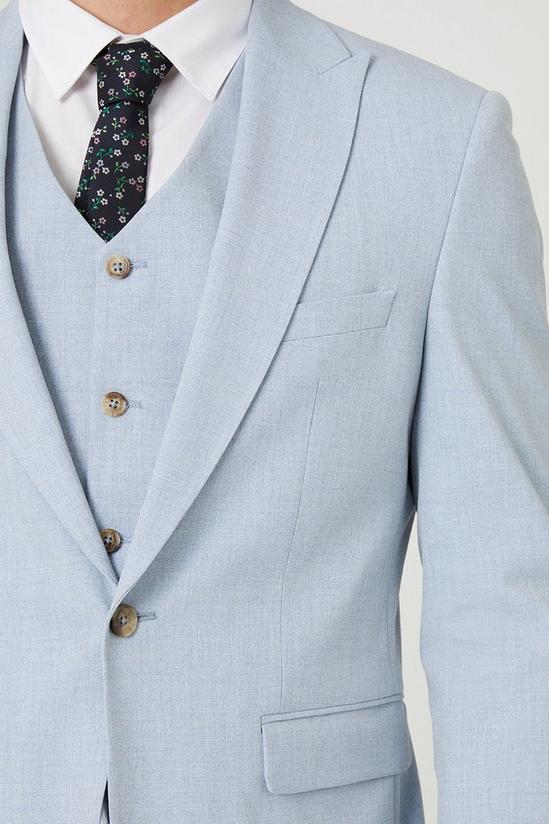 Burton Tailored Fit Pale Blue End On End Suit Jacket 4