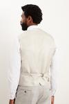 Burton Tailored Fit Grey Textured Check Waistcoat thumbnail 3