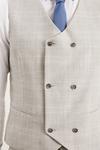 Burton Tailored Fit Grey Textured Check Waistcoat thumbnail 5
