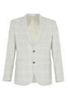 Burton Tailored Fit Grey Textured Check Suit Jacket thumbnail 4