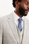 Burton Tailored Fit Grey Textured Check Suit Jacket thumbnail 5