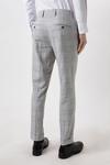 Burton Slim Fit Grey Textured Check Suit Trousers thumbnail 3