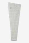 Burton Slim Fit Grey Textured Check Suit Trousers thumbnail 5
