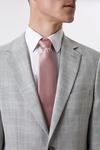 Burton Slim Fit Grey Textured Check Suit Jacket thumbnail 4