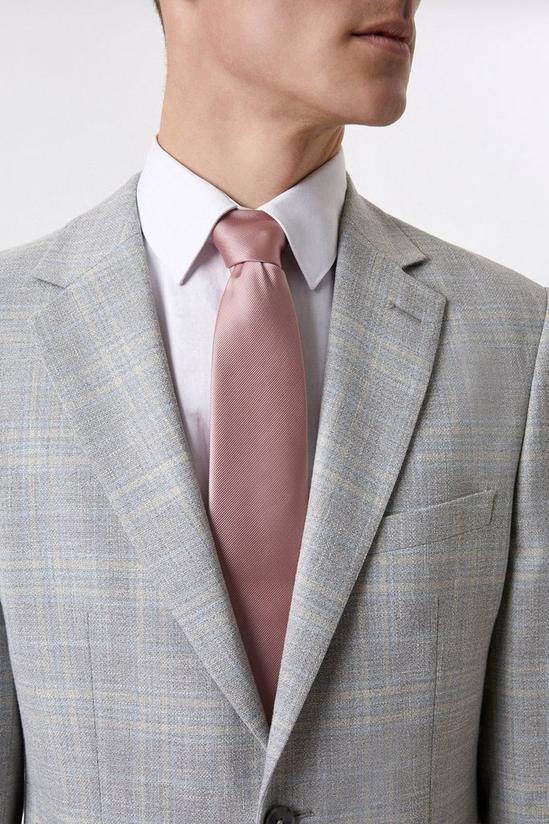 Burton Slim Fit Grey Textured Check Suit Jacket 4