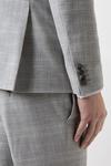 Burton Slim Fit Grey Textured Check Suit Jacket thumbnail 5