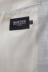 Burton Slim Fit Grey Textured Check Suit Jacket thumbnail 6