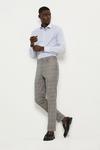Burton Skinny Fit Grey Blue Pow Check Suit Trousers thumbnail 2