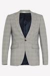 Burton Skinny Fit Grey Blue Pow Check Suit Jacket thumbnail 4
