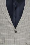 Burton Skinny Fit Grey Blue Pow Check Suit Jacket thumbnail 5