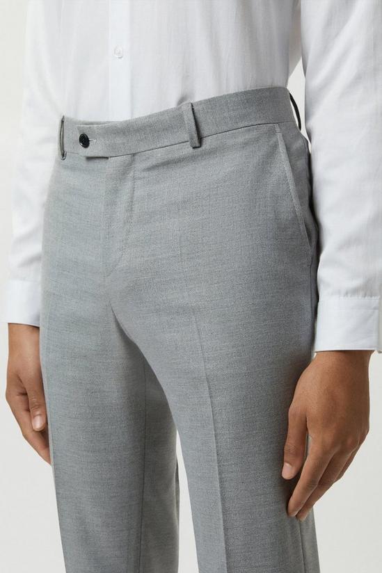 Burton Slim Fit Mid Grey Marl Suit Trousers 4