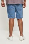 Burton Plus And Tall Slim Fit Mid Blue Denim Shorts thumbnail 3