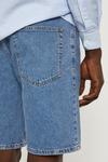 Burton Slim Fit Mid Blue Wash Denim Shorts thumbnail 4