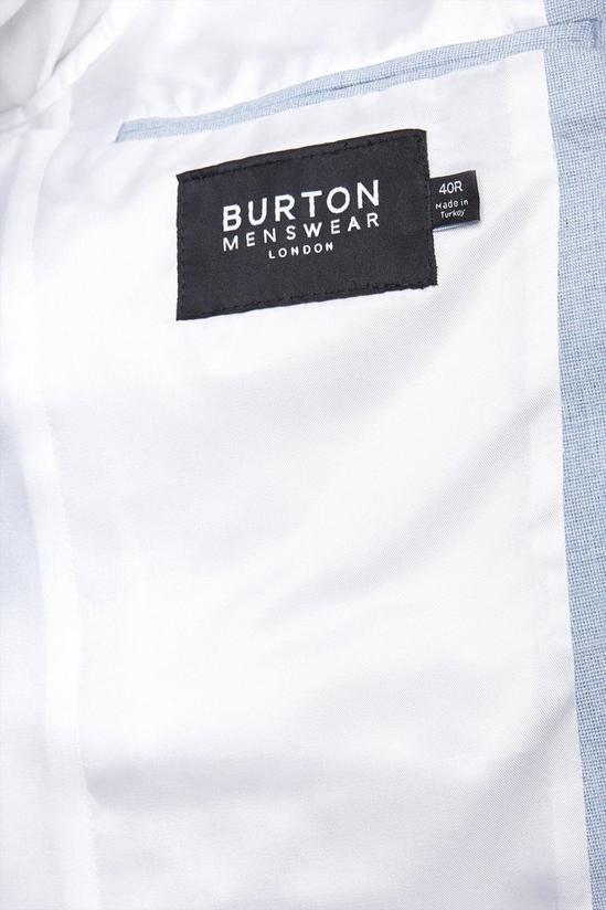 Burton Skinny Fit Pale Blue End On End Suit Jacket 5