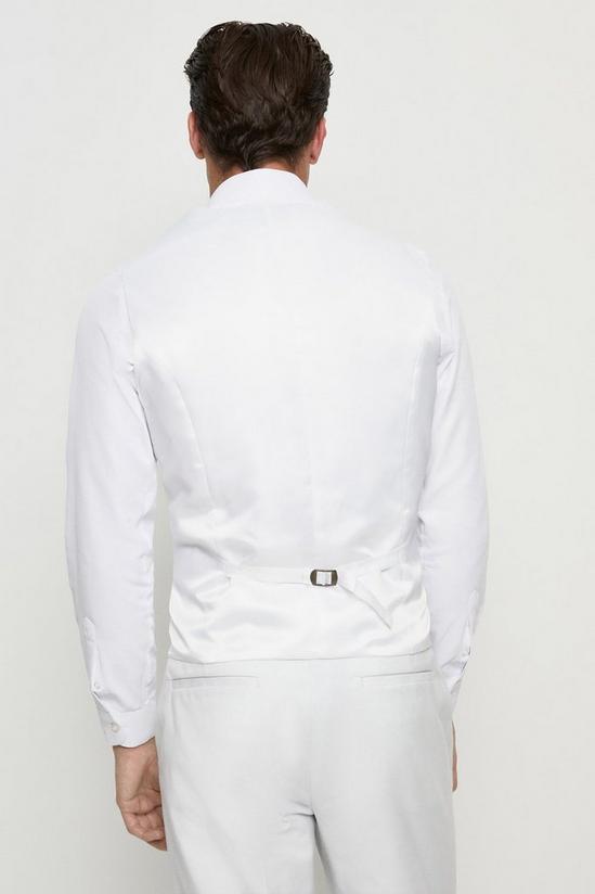 Burton Slim Fit Pale Grey Cotton Stretch Waistcoat 3