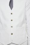 Burton Slim Fit Pale Grey Cotton Stretch Waistcoat thumbnail 4