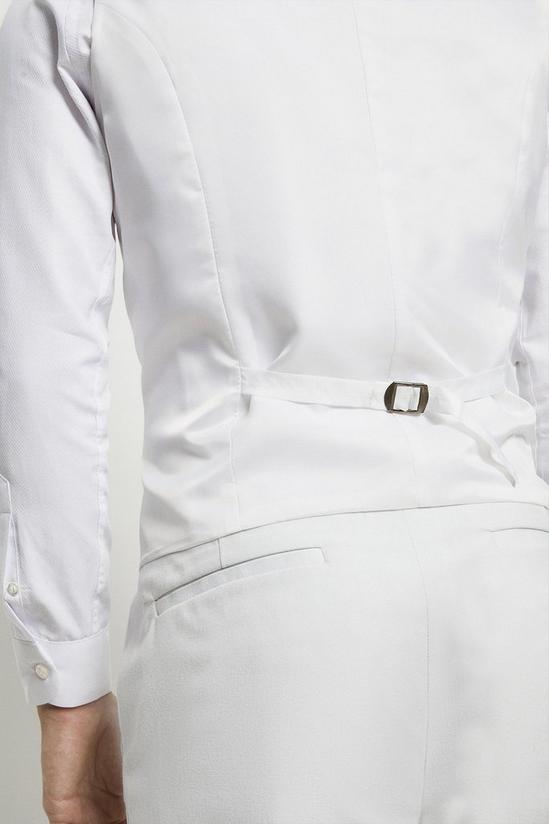 Burton Slim Fit Pale Grey Cotton Stretch Waistcoat 6