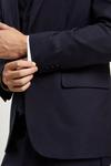 Burton Slim Fit Navy Cotton Stretch Suit Jacket thumbnail 5