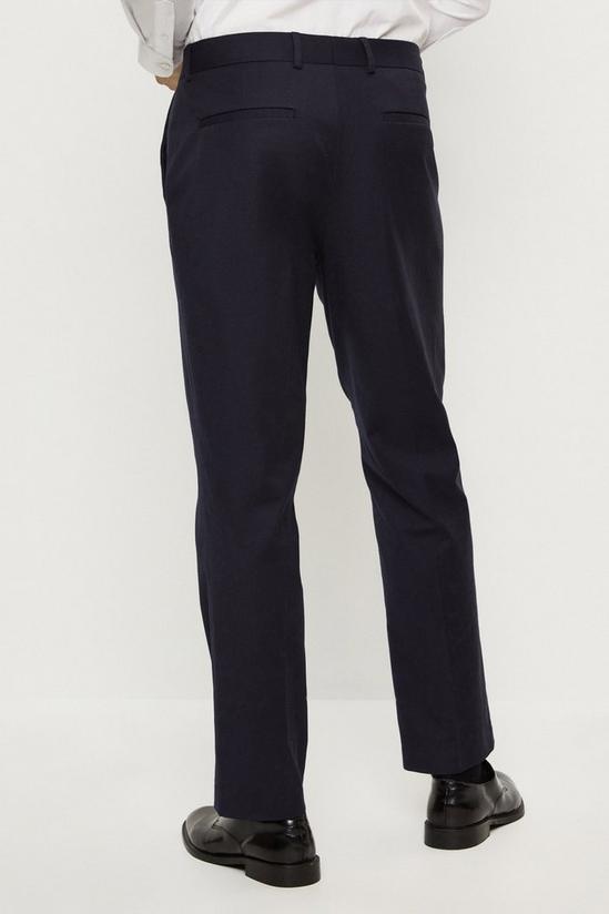 Burton Slim Fit Navy Cotton Stretch Suit Trousers 3