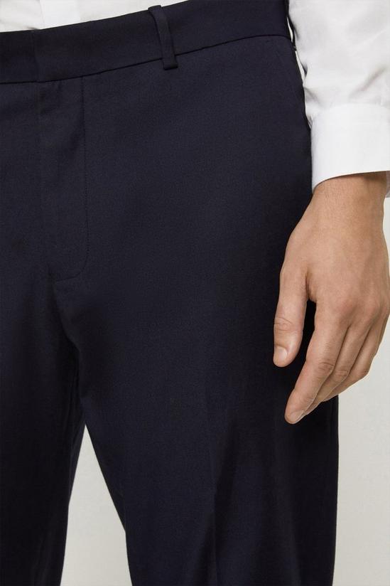 Burton Slim Fit Navy Cotton Stretch Suit Trousers 4