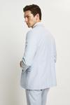 Burton Slim Fit Blue Cotton Stretch Suit Jacket thumbnail 3