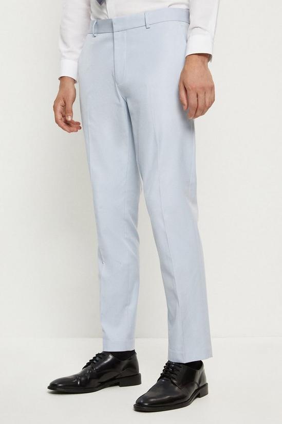 Burton Slim Fit Blue Cotton Stretch Suit Trousers 1