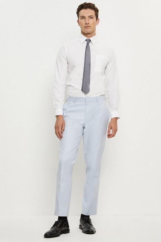 Burton Slim Fit Blue Cotton Stretch Suit Trousers 2