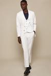 Burton Tailored Fit Pale Grey Cotton Stretch Suit Jacket thumbnail 2