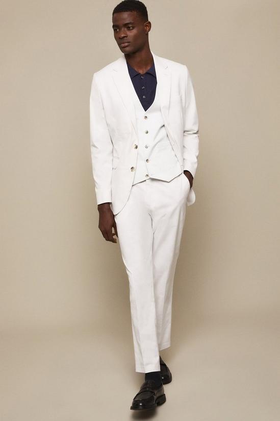 Burton Tailored Fit Pale Grey Cotton Stretch Suit Jacket 2