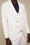 Burton Tailored Fit Pale Grey Cotton Stretch Suit Jacket thumbnail 4